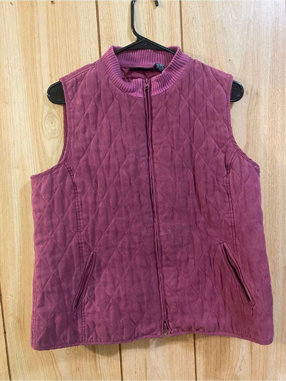 Relativity Quilted Sleeveless Vest in Mauve